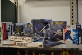 Boxed model aeroplanes etc.