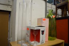 Various glass vases etc.
