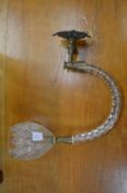 A good cut glass single branch wall lamp.