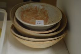 Chinese earthenware bowls.