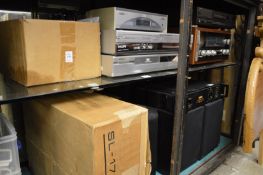 A McIntosh MX112 tuner/preamplifier together with a Yamaha Professional amplifier a Technics