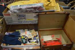 Large model boat and other items.