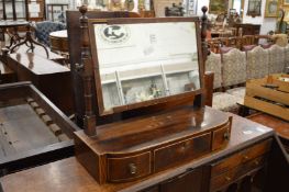 A 19th century mahogany dressing table mirror (faults).