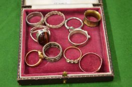 Gold and silver rings.