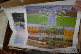 A quantity of unframed posters and prints.