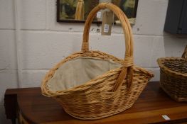 A wicker basket.
