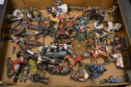 Quantity of painted die-cast military figures.