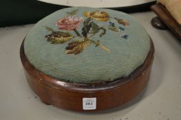 A Victorian bead work foot stool.