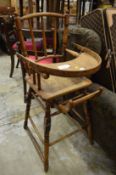 An old metamorphic high chair.