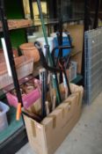 A quantity of gardening tools.