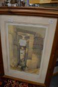 After David Roberts, The Ruins at Karnac, colour print and other items.