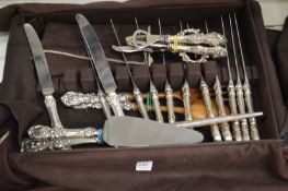 Reed & Barton, quantity of sterling silver handled flatware.