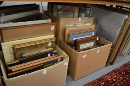 A large quantity of paintings and prints etc.