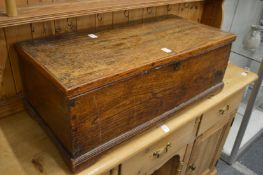 A 19th century elm blanket box.
