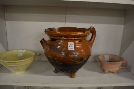 Three early pottery bowls, possibly Holy Land or similar.