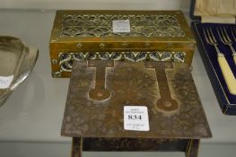 Two Arts and Crafts style boxes.