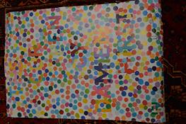 Damien Hirst, The Currency 2016, colour poster with storage tube, bears signature.