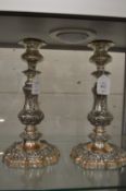 A good pair of Sheffield plate candelsticks.