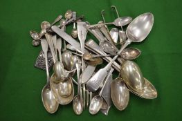 A quantity of silver flatware.