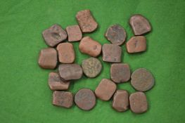 Group of early bronze coins.
