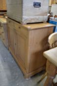 A pine sideboard or chiffonier.