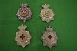 Four military badges, East Lancashire 2nd Volunteer battalion, Oxfordshire 2nd Volunteer