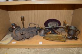 Miscellaneous collectables to include an old lock, fossils etc.