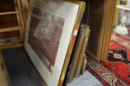 A quantity of decorative paintings and prints.