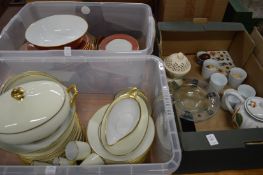 Two French porcelain dinner services and other china etc.