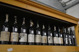 Churchills vintage port 1982, twelve bottles (some labels worn or lacking).