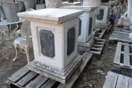 A good pair of marble square shaped plinths.