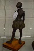 After Dagar, bronze resin model of a standing balerina.