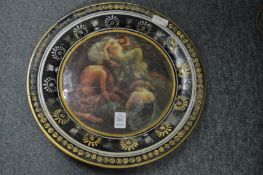 A decorative porcelain plate.