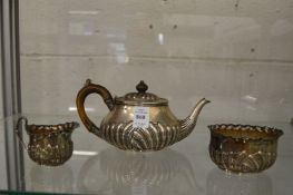 A bachelors silver three piece tea service.