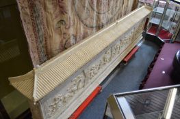 A highly impressive monumental Chinese carved sectional bone model of a temple 270cm long x 70cm