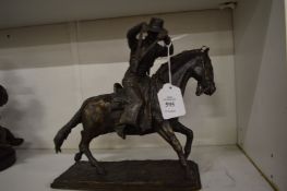 L Geeda, a good bronze group of a matador on horseback.