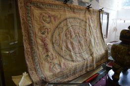 An Aubusson style tapestry wall hanging 266cm x 176cm.