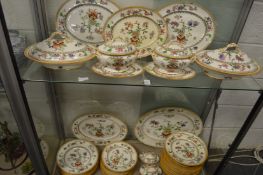 A comprehensive collection of Chinese style Staffordshire dinnerware to include numerous plates,