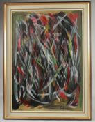 SELIM TURAN (TURKISH ARTIST, 1915-1994): ABSTRACT COMPOSITION, oil on canvass, the verso