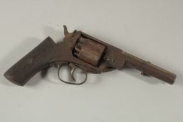 A BROOKS & SONS PERCUSSION PISTOL 9ins long with octagonal barrel.
