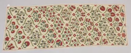 A KIILIM SILK RUNNER.