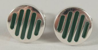 A PAIR OF DUNHILL CUFF LINKS.