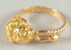 A GOOD LALAOUNIS LION RING.