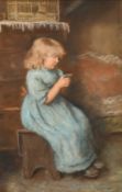 Robert Gemmell Hutchison (1855-1936) Scottish, 'Poor Birdie', pastel, signed, 14