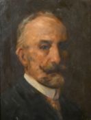 Paul Paul (1865-1937), a head study of a gentleman with a white collar, signed, 15