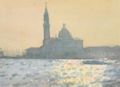 Ken Howard (1932-2022) British, A view of Venice, watercolour, signed and dated 26/9/88, 5