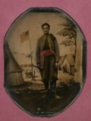 A 19th Century American Tintype photograph, probably Civil War subject, 4