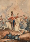 A 19th Century hand coloured lithograph of the 2nd Royal North British Dragoons 1841, 10.5