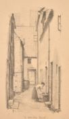 Late 19th Century English School, 'A Whitby Yard', pencil sketch signed with initials, 5
