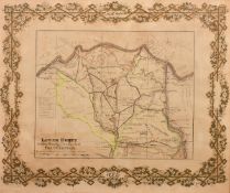 N M Calder, Circa 1882, a map of Lower Egypt and The Suez Canal, ink and watercolour heightened in